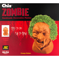 Chia Pet Zombie Creepy Holden-Oală decorativă ușor de făcut distractiv pentru a crește semințe de Chia