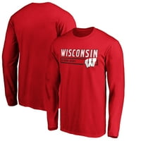 Fanaticii bărbați marca roșu Wisconsin Badgers oraș porecla pilula Maneca lunga T-Shirt