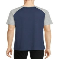 Tricou cu mânecă scurtă Raglan Colorblock pentru bărbați George, până la dimensiunea 3XL