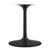 Modway Lippa 54 masă rotundă din marmură artificială în negru negru