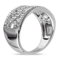 Carat T. W. diamant 14kt argint Sterling inel aniversar infinit