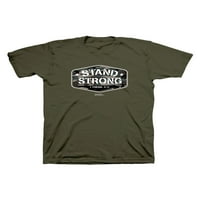 Sursă de Lumină Stand Tricou puternic pentru bărbați tricou din bumbac imprimat pentru bărbați, Verde Militar XL