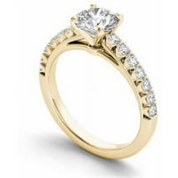 1-Carat T. W. diamant inel de logodna clasic în aur galben 14kt