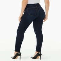 Sofia Jeans femei roz curbați Skinny super Mare creștere blugi fără sudură