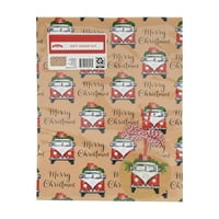 Timp De Vacanță Crăciun Fericit Autobuz Cadou Wrap Kit