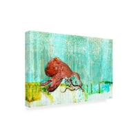 John Baran 'Elefanți Pe Fugă' Canvas Art