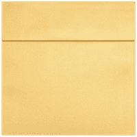 Invitație pătrată de hârtie plicuri Peel & Press, 80lb, 1 2, aur metalic, pachet