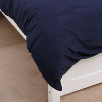 Chilipiruri unice Duvet Cover pernă lenjerie de pat Set complet Single dublu dimensiune pur Albastru închis și gri Single