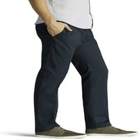 Lee euro bărbați Extreme Motion plat fata Slim drept pantalon cu antirid rezista