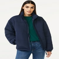 Jachetă Puffer supradimensionată pentru femei cu asamblare gratuită