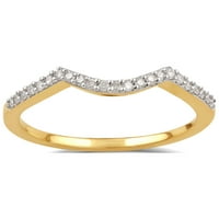 Brilliance Carat rotund diamant compozit pentru Femei Set de mireasă în aur galben de 10k