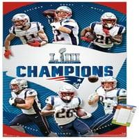 New England Patriots-Super Bowl LIII-campioni Poster Premium și Poster Mount Bundle Poster