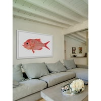 Marmont Hill pește cu dungi roșii de Michael Pantalos imprimeu de pictură încadrată