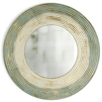 Oglindă de perete metalică vopsită cu aur periat - - 35in W 35in Ht 2in D