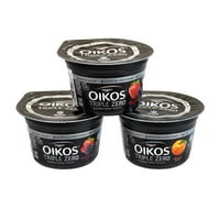 Dannon Oikos Oikos Euro triplu zero amestecat iaurt degresat căpșuni piersici amestecat Berry 5.3 oz pachet
