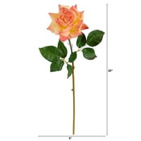 Aproape Natural 20 Rose Flori Artificiale, Roz