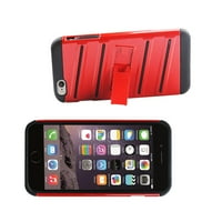 Iphone 6s Plus Plus hibrid Fishbone caz cu Kickstand în negru roșu pentru utilizarea cu Apple Iphone 6s Plus 3-pack