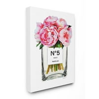 Stupell Industries designer de moda Sticla de flori trandafiri roz acuarela panza arta de perete de Amanda Greenwood