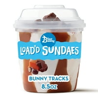 Blue Bunny Load ' d Sundaes Bunny Tracks, cupă de desert înghețată, 8. fl oz