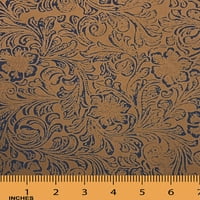 Waverly Inspirations 52 Fau Leather Jacobean Print Tapiterie Tesatura, Maro, Disponibila In Mai Multe Culori