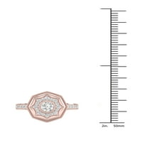 3 4CT TDW diamant 14k a crescut de aur octogonal Cadru Halo inel de logodna