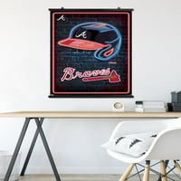 Atlanta Braves-Poster De Perete Cu Cască Neon, 22.375 34