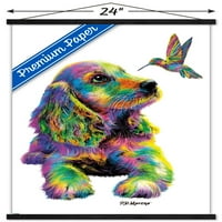 Moreno-Poster de perete pentru câini și colibri cu cadru Magnetic din lemn, 22.375 34