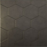 Ekena Millwork 5 8 W 5 8 h fagure de miere EnduraWall panou decorativ de perete 3D, oțel metalic învechit Universal