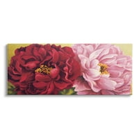 Roz Roșu Dahlia Floare Duo Botanic & Floral Pictura Galerie Înfășurat Panza Imprimare Perete Arta