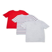 Hollywood Boys Stripe & Tricou Solid Cu Mânecă Scurtă Mărimi 4-18