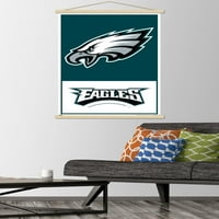 Philadelphia Eagles-Poster de perete cu Logo cu cadru Magnetic, 22.375 34
