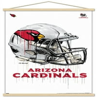 Arizona Cardinals-Poster de perete cu cască de picurare cu cadru Magnetic, 22.375 34