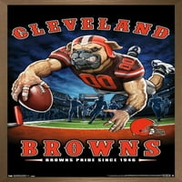 Cleveland Browns-Poster de perete pentru zona finală cu știfturi, 14.725 22.375