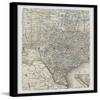 Harta Marmont Hill a artei de perete încadrate din Texas, 1,50 16,00