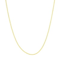 10k Aur Galben 16 D C colier Lanț de cablu W inel de primăvară-femei