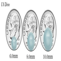 Fațete și rotund lăptos Aquamarine Sterling Silver pandantiv, 18 lanț