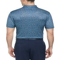 Ben Hogan Performance cămașă Polo de Golf cu mânecă scurtă cu imprimeu Eco Geo Confetti pentru bărbați și bărbați mari, până la
