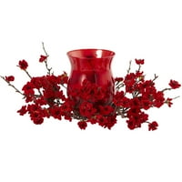 Aproape Naturale De Prune Candelabre Flori Artificiale, Roșu