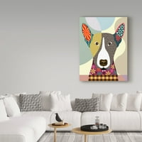 Marcă comercială Fine Art 'Bull Terrier Dog' Canvas Art de Lanre Adefioye