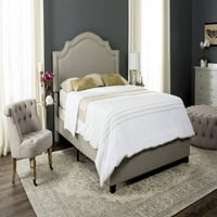 Safavieh Theron modern elegant tapițat cadru de pat cu capete de unghii