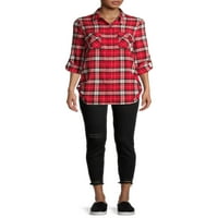 Fără Limite Juniori Plaid Flanel Top