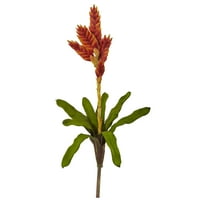 Aproape Natural 23 Tropical Bromeliad Flori Artificiale