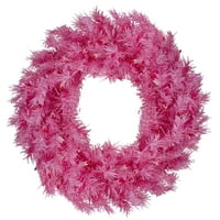 24 Pre-Aprins Roz Molid Artificiale Crăciun Coroană De Flori Roz Lumini