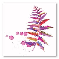 Purple Fern Cu Purple Splash Pictura Panza Arta Print