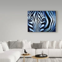 Marcă comercială Fine Art 'Blue Zebra' Canvas Art de Cherie Roe Dirksen